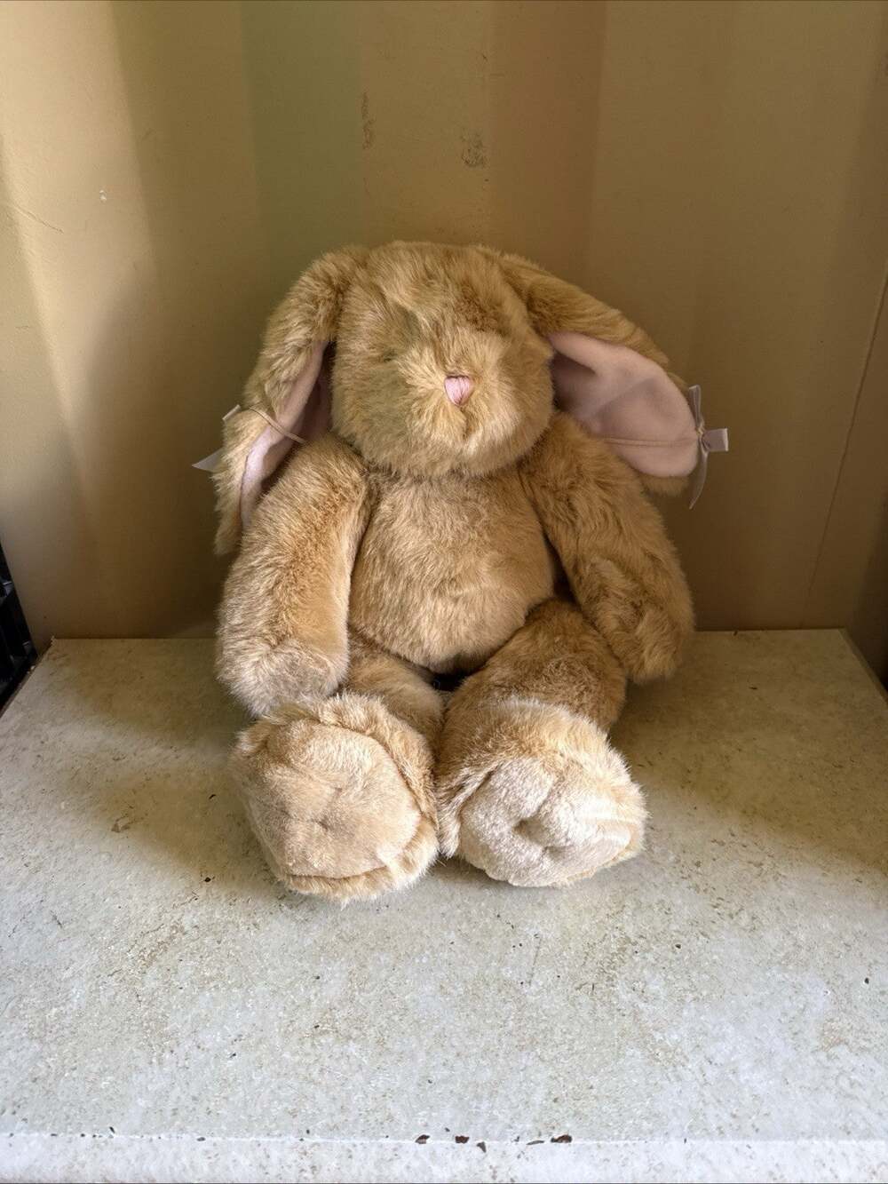 Build A Bear Long Floppy Ears Bunny Rabbit Plush 17" tan